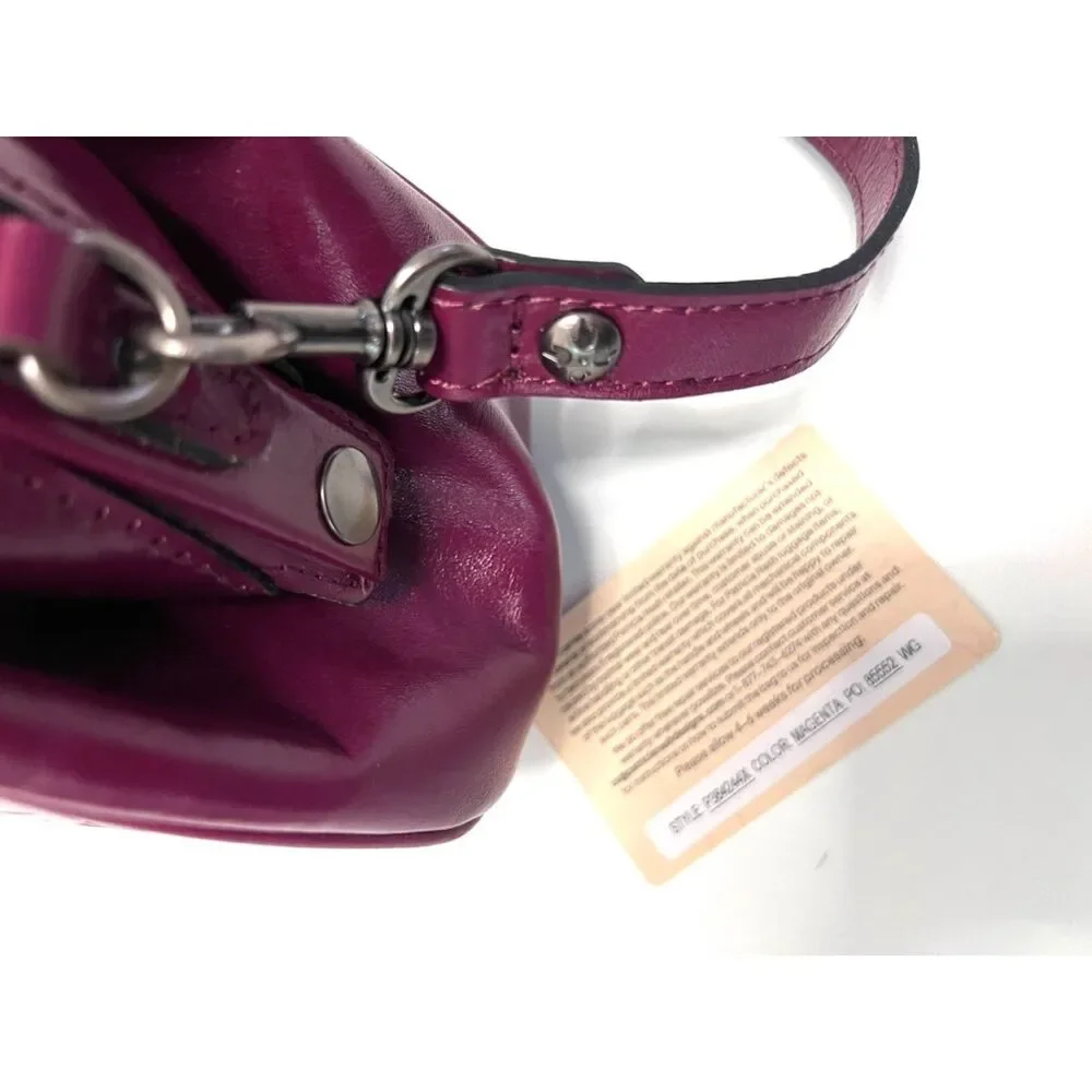 NWOT Patricia Nash Tooled Leather Gracchi Frame Satchel in Magenta